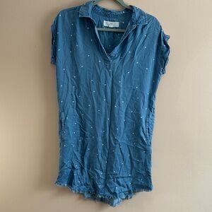 Madewell Denim Blue Star Print Top